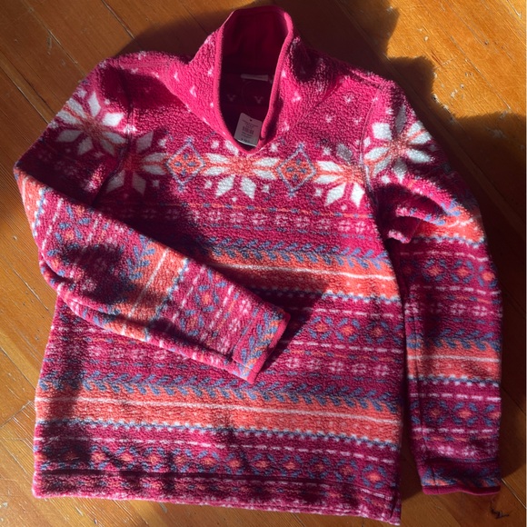 LL BEAN Women's Cozy Cottage Fleece, Funnelneck Pullover - Picture 5 of 5